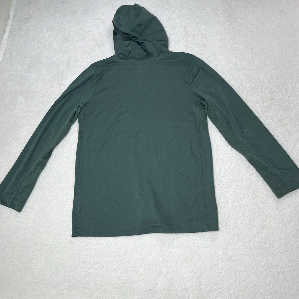 Nike Dri-Fit Womens Big Swoosh Pullover Hoodie Size‎ Large Green Lightweight Run